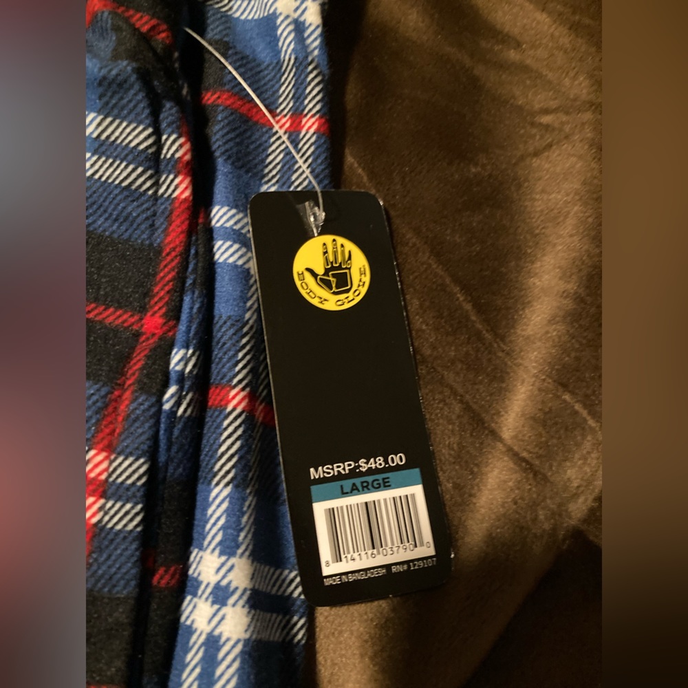 Body Glove, size large, new with tags, plaid, comfy lounge/pj pants, so soft - Picture 2 of 8